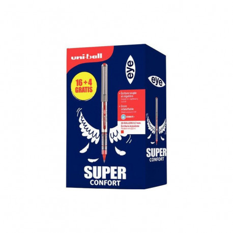 STYLO  ROLLERS UNIBALL EYE UB157 *BTE16+4OFFERTS*  POINTE MOYENNE ROUGE 