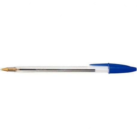 STYLOS BIC CRISTAL BTE DE 50 POINTE MOYENNE BLEU