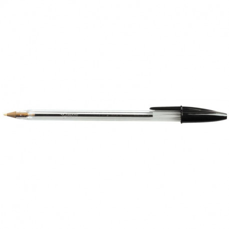 STYLOS BIC CRISTAL BTE DE 50 POINTE MOYENNE NOIR