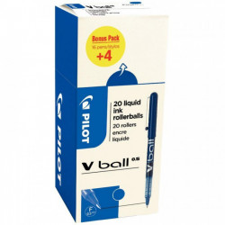 STYLO VBALL BLEU VB5 0,5MM VALUE PACK 16 STYLOS +4 GRATUITS 3131910519980