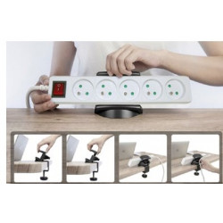 SUPPORT DE TABLE POUR MULTIPRISE / PINCE ETAU P/ PLATEAU JUSQU A 40MM