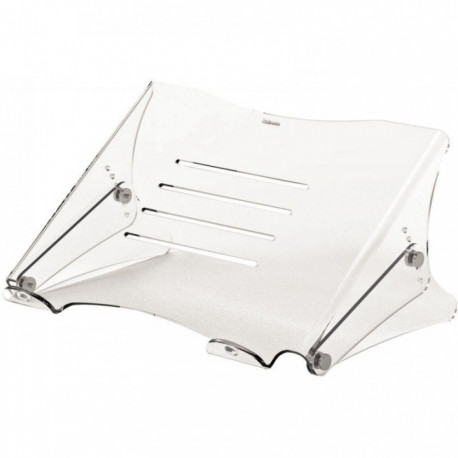 SUPPORT ORDINATEUR PC  PORTABLE CLARITY H134A204 MM P/15" 6KG ACRYLIQUE TRANSPARENT  H13,4xL27xlg35cm.FELLOWES 