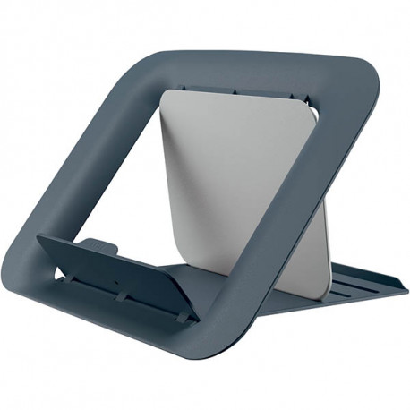 SUPPORT PC ORDINATEUR PORTABLE RÉGLABLE 13 au 17"ERGO COSY GRIS 4 hauteurs : 16,2, 17,6, 18,8 et 19,5 cm. 80% recycleDIN 26800 E