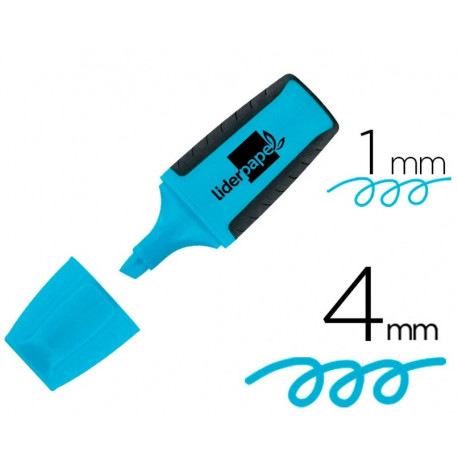 SURLIGNEUR LIDERPAPEL FLUO MINI TRACE PTE BISEAUT2E GRIP BLEU