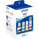 T03R640 Epson 102 pack de de 4 flacons jet d'encre noire, cyan, magenta et jaune authentique