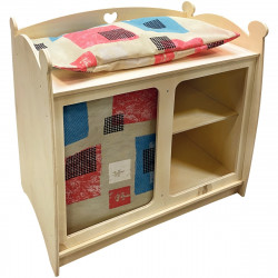 TABLE À LANGER EN BOIS POUR POUPÉES