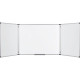 TABLEAU BLANC TRIPTYQUE ÉMAILLÉ 100X400CM