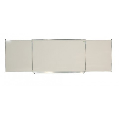 TABLEAU TRIPTYQUE EMAIL BLANC P/PROJECTION ECOLE 120X200(EFFACAGE A L'AIDE D'UN CHIFFON HUMIDE) NF CLASSIC