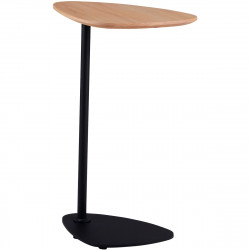 TABLE BASSE SPOT PLATEAU CHÊNE/PIÈTEMENT NOIR BOUT DE CANAPE OLAT.CHENE MASSIF DE 18MM PIET.METAL PEINT EN NOIR GAR 2 ANS