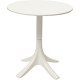 TABLE BEEZ BLANC USAGE INTEIEUR EXTERIEUR H75 X DIAM 70 X EMPATEMENBT 39,5 CM polypropylène traité anti UV. Label BSCI, conforme