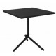TABLE D'EXTERIEUR PLATEAU RABATTABLE METAL NOIR - BASE METAL NOIR H75 L70 cm empatement rabattue pieds L 51,6 x h 110 cm FAB EN 