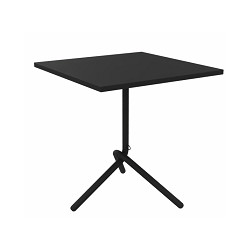 TABLE D'EXTERIEUR PLATEAU RABATTABLE METAL NOIR - BASE METAL NOIR H75 L70 cm empatement rabattue pieds L 51,6 x h 110 cm FAB EN 