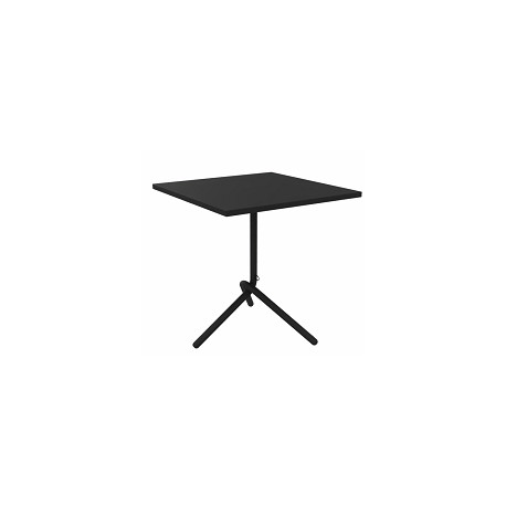 TABLE D'EXTERIEUR PLATEAU RABATTABLE METAL NOIR - BASE METAL NOIR H75 L70 cm empatement rabattue pieds L 51,6 x h 110 cm FAB EN 