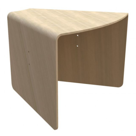 TABLE H44 X P59 X L 64 CM Hizia bois. Forme arrondie pour un style épuré et tendance. Mélaminé en bouleau. Permet de casser les 