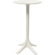 TABLE HAUTE BEEZ BLANC USAGE INTERIEUR EXTERIEUR En polypropylène traité anti UV. Label BSCI, conforme aux normes EN581-2, EN161