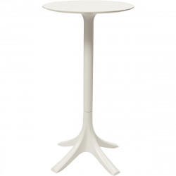 TABLE HAUTE BEEZ BLANC USAGE INTERIEUR EXTERIEUR En polypropylène traité anti UV. Label BSCI, conforme aux normes EN581-2, EN161