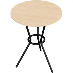 TABLE HAUTE H105CM GABY PLATEAU CHÊNE NATUREL/PIÈTEMENT NOIR Design et rétro. Idéal pour aménager vos espace de restauration. Lo