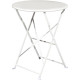 TABLE PLIANTE EDEN BLANC USAGE Idéale pour un usage en intérieur et en extérieur. Acier galvanisé, laqué mat. Dimensions: H73xL6