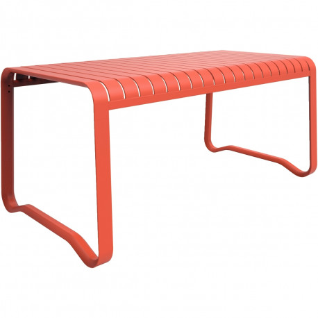TABLE RECTANGULAIRE 4 PLACES VERANO PAPRIKA L 161 XP84 XH75 CM Mobilier extérieur entièrement 100% aluminium, durable et élégant