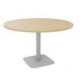 TABLE RONDE Ø120CM ÉPAISSEUR 25 PLATEAU CHÊNE CLAIR/PIÈTEMENT ALU