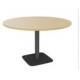 TABLE RONDE Ø120CM ÉPAISSEUR 25 PLATEAU CHÊNE CLAIR/PIÉTEMENT ANTHRACITE