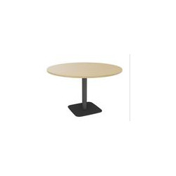 TABLE RONDE Ø120CM ÉPAISSEUR 25 PLATEAU CHÊNE CLAIR/PIÉTEMENT ANTHRACITE
