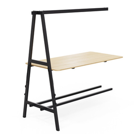 Table suivante L180xP90cm Nomad plateau chêne naturel/structure noir. Ne peut être achetée seule: table départ obligatoire pour 