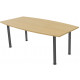 TABLE TONNEAU L200XP100CM 4 PIEDS CHÊNE CLAIR/ANTHRACITE