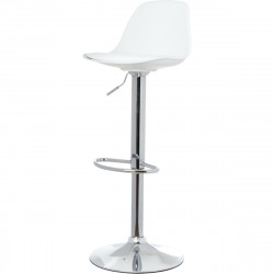 TABOURET Bobba BLANC LOT2 . Pivotant jusqu’à 360 degré, piètement réglable en hauteur, grande stabilité grâce à la base en acier