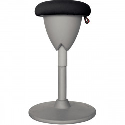 TABOURET ERGONOMIQUE CULBUTO NOIR BAL.MULTIDIRECT.PIED HT .48 A 68CM TISSU ANTI FEU ET WATERPROOF NORMES P/90KG  ET 1,9M MAX