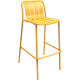 TABOURET HAUT AVEC DOSSIER EMPILABLE VERANO MIEL LOT2 L45X P51 XH103,4 CMASSISE H75CM Mobilier extérieur entièrement 100% alumin