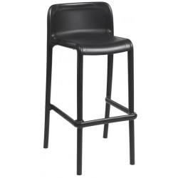 TABOURET HAUT En polypropylène gris anthracite  Usage intérieur / extérieur  Protection UV8  Empilable