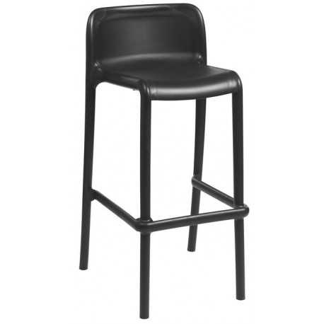 TABOURET HAUT En polypropylène gris anthracite  Usage intérieur / extérieur  Protection UV8  Empilable