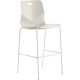Tabouret Tecsup assise blanc/piètement blanc. Résistant et facile à nettoyer. Léger et confortable. Coque en polypropylène. Assi