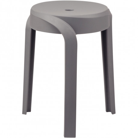 TABOURET TWIST GRIS 3PIEDS EMPILABLE HT 45CM AUTRES COLORIS GAR 2 ANS