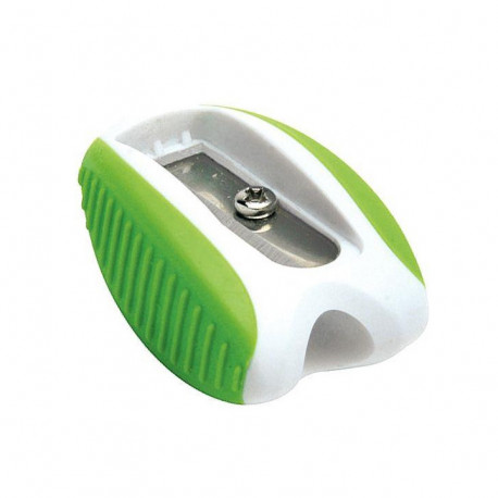 TAILLE-CRAYONS BI-MATIÈRE EN PLASTIQUE, 1 USAGE  ASSORTIS