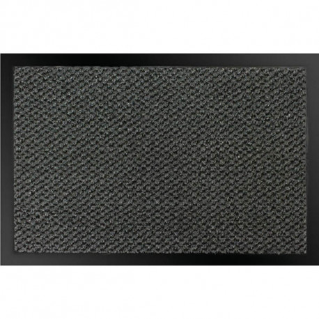 TAPIS de sols INTÉRIEUR ANTI-SALISSURES 80X120CM GRIS semelle vinyle lavable brosse et eau a 30° passage modéré