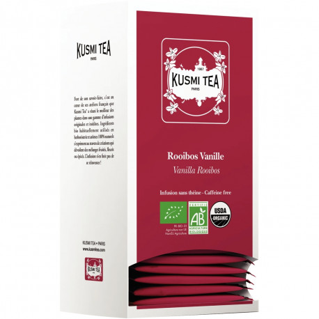 THE ROOIBOS VANILLE KUSMI TEA BTE 25 SACHETS  BIO FAB France