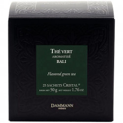 THÉ VERT BALI DAMMANN LITCHI JASMIN  BTE 25 SACHETS FAB France 
