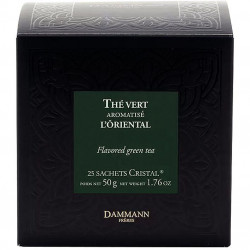 THÉ VERT ORIENTAL DAMMANN BOITE DE 25 SACHETS  FRUITS EXOTIQUES FRUIT DE LA PASSION FRAISE 