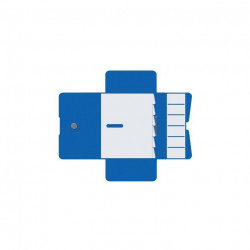 TRIEUR POLYPRO A4 A 3 RABATS ET ELASTIQUE 7 COMPARTIMENTS BLEU OPAQUE