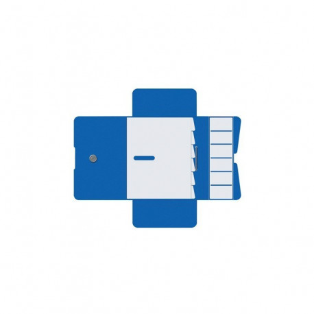 TRIEUR POLYPRO A4 A 3 RABATS ET ELASTIQUE 7 COMPARTIMENTS BLEU OPAQUE