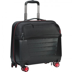 TROLLEY 4 ROUES ASB COQUE NOIR ET ROUGE