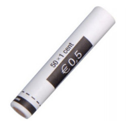 TUBE A MONNAIE P/PIECE EURO, PAPIER, 50X0.01EUR LOT DE 96 TUBES