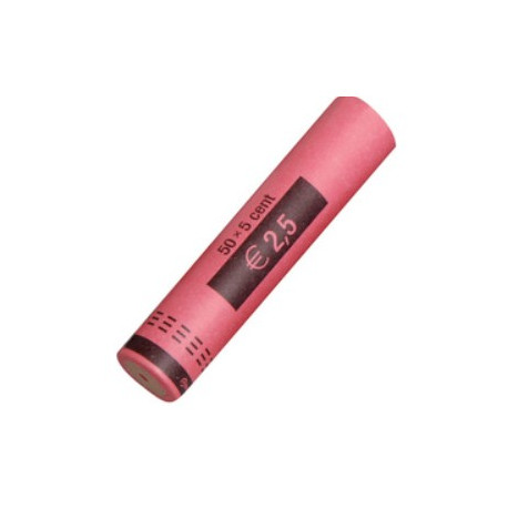 TUBE A MONNAIE P/PIECE EURO, PAPIER, 50X0.05EUR LOT DE 96 TUBES