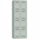 VESTIAIRE D'ATELIER 2 COLONNES 8 CASES INDUSTRIE PROPRE L60CM GRIS