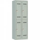VESTIAIRE D'ATELIER 2 COLONNES DE 2 CASES INDUSTRIE PROPRE L60CM GRIS H180 P50