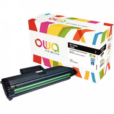 W1106A OWA ARMOR CARTOUCHE LASER NOIRE JUMBO P/ HP 106A (W1106A)