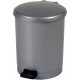 *SU4*POUBELLE À PÉDALE EN PLASTIQUE GRIS 12L