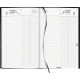 AGENDA BANQUIER LARGE 2 VOLUMES NOIR 17x27cm 1 jour sur 2 pages